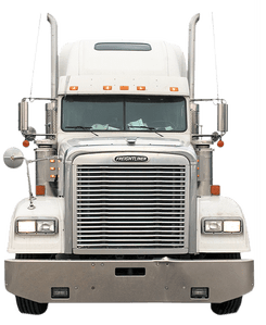 Semi truck facing front